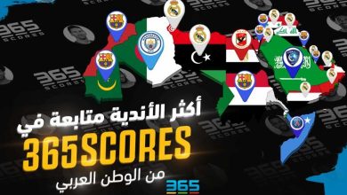 صورة حصاد 365scores.. الكشف عن الأندية الأكثر متابعة في الوطن العربي