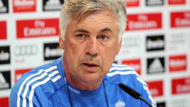 صورة أنشيلوتي يعلن غياب ثنائي الفريق عن مباراة السوبر