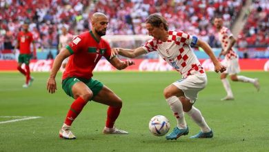 صورة الإصابة تضرب نجم المنتخب المغربي أمام كرواتيا
