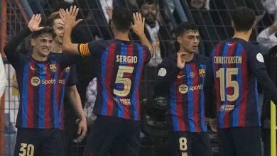 صورة بهدفين دون رد برشلونة يسحق ريال مدريد في الشوط الأول من نهائي السوبر 
