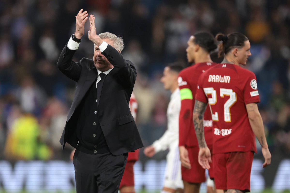 صورة أنشيلوتي يفاجئ الجمهور بعد الصعود لربع نهائي دوري ابطال اوروبا