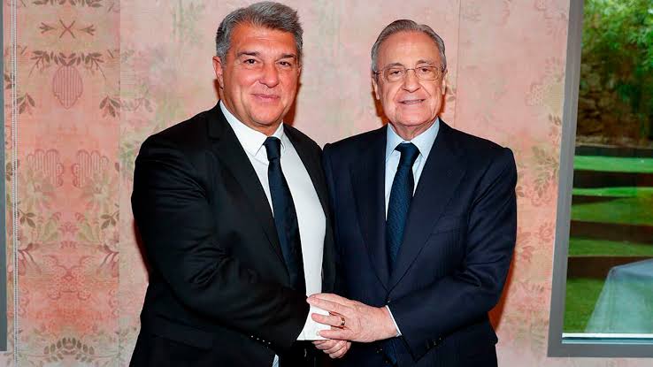 صورة بيريز يُفاجئ لابورتا رغم وقوف ريال مدريد ضد برشلونة في قضية نيجريرا! 