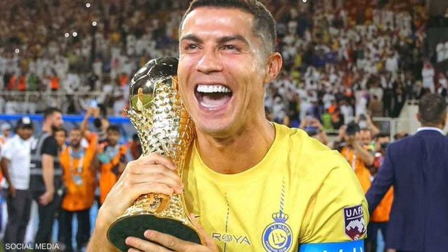 صورة أول تعليق من رونالدو عقب تتويج النصر بكأس الملك سلمان