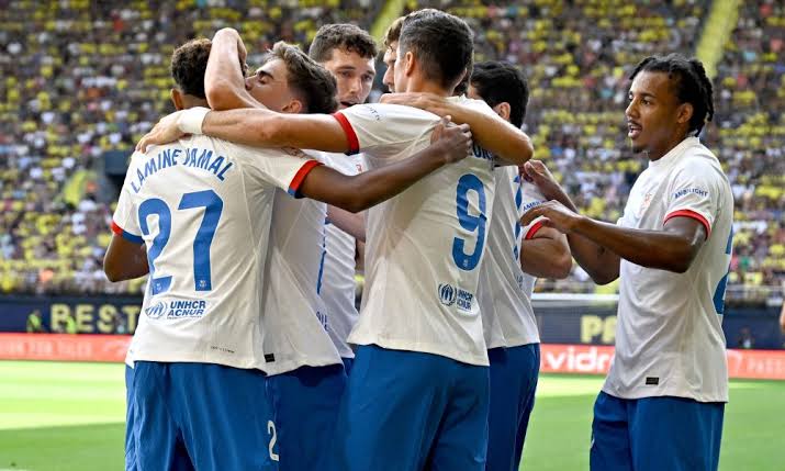 صورة نجم برشلونة يتغنى بالفوز على فياريال