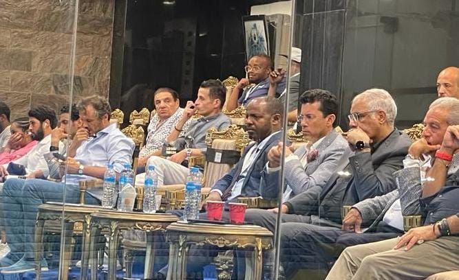 صورة رئيس بيراميدز يدعم منتخب مصر أمام أثيوبيا 