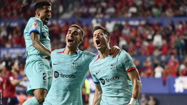 صورة أول تعليق من كانسيلو بعد فوز برشلونة على أوساسونا 