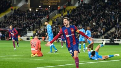 صورة نجم برشلونة يقترب من رقم ليفاندوفسكي المميز في الدوري الإسباني 