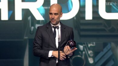 صورة تعليق بيب جوارديولا بعد حصوله على جائزة أفضل مدرب في العالم لعام 2023 من ذا بيست