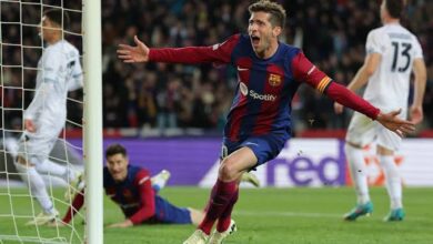 صورة تغريدة برشلونة بعد التأهل لربع نهائي دوري ابطال اوروبا 