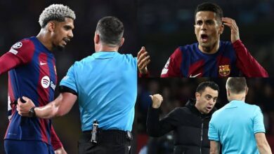صورة إتهام خطير ضد حكم مباراة برشلونة وباريس سان جيرمان: يلعب مع الفريق الفرنسي! 