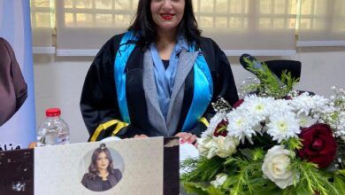 صورة نانسي القاضي عضو مجلس إدارة الاسماعيلي السابق تحصل على الماجيستر