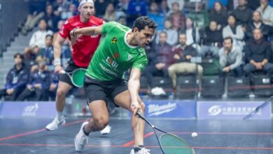 صورة نجم وادى دجلة يوسف إبراهيم يتأهل إلى نصف نهائي بطولة ميلووكي هونج كونج للإسكواش