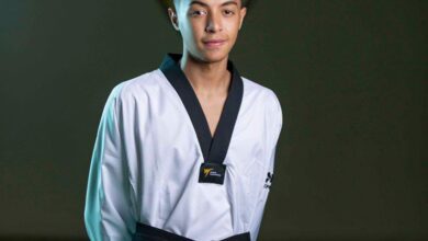 صورة “معتز بالله عاصم” لاعب أندية وادي دجلة ومنتخب مصر للتايكوندو يتوج بالميدالية الذهبية في بطولة العالم تحت 21 عامًا