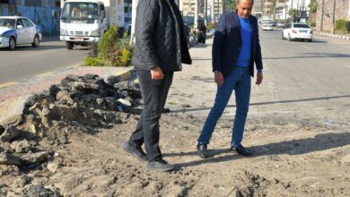 صورة بدء العمل في توصيل المرافق لاستاد النادي المصري الجديد