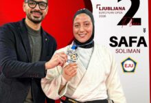 صورة صفا سليمان تكتب التاريخ بفضية عالمية في أوروبا المفتوحة للجودو