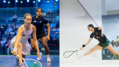 صورة نجمتا وادى دجلة نادين الحمامى وهنا معتز  تتأهلان إلى الدور نصف النهائي لبطولة JSW الهند المفتوحة 2026