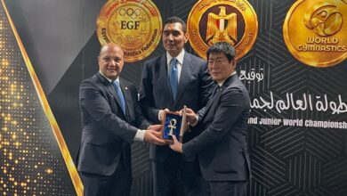 صورة وزير الشباب والرياضة يشهد عقد توقيع استضافة مصر لبطولة العالم لجمباز الأيروبيك 2028