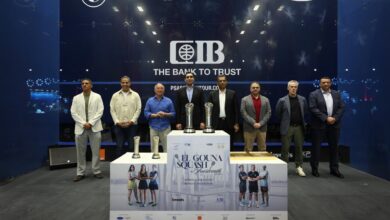 صورة هانيا الحمامي ودييجو إلياس يتوجان بلقبي النسخة الرابعة عشرة من بطولة الجونة الدولية للإسكواش 2026