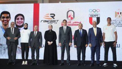 صورة مصر للتأمين وروابط الرياضية توقعان عقود رعاية سيف عيسى وفريال أشرف بحضور وزير الشباب والرياضة