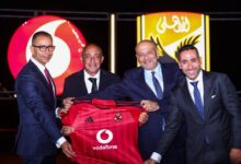 صورة المتحدة للرياضة توقع اكبر عقد رعاية فى تاريخ النادى الاهلى مع شركة فودافون