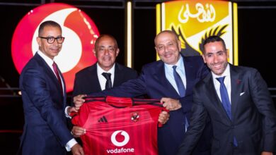 صورة المتحدة للرياضة توقع اكبر عقد رعاية فى تاريخ النادى الاهلى مع شركة فودافون