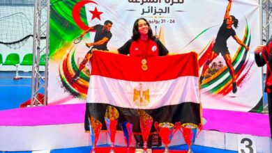 صورة بطلة وادي دجلة ساندي تامر تحصد 5 ميداليات ذهبية في البطولات العربية والإفريقية