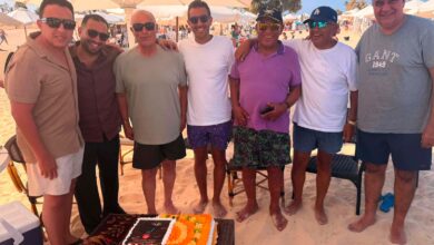 صورة أبوزهرة وأبوحسين يحتفلان بعيد ميلاد «أبو الكرة المصرية»
