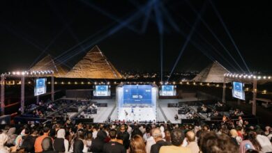 صورة بطولة CIB المصرية المفتوحة للإسكواش تعود بنسختها الماسية الثالثة من أمام أهرامات الجيزة بجوائز إجمالية تبلغ 775 ألف دولار امريكي